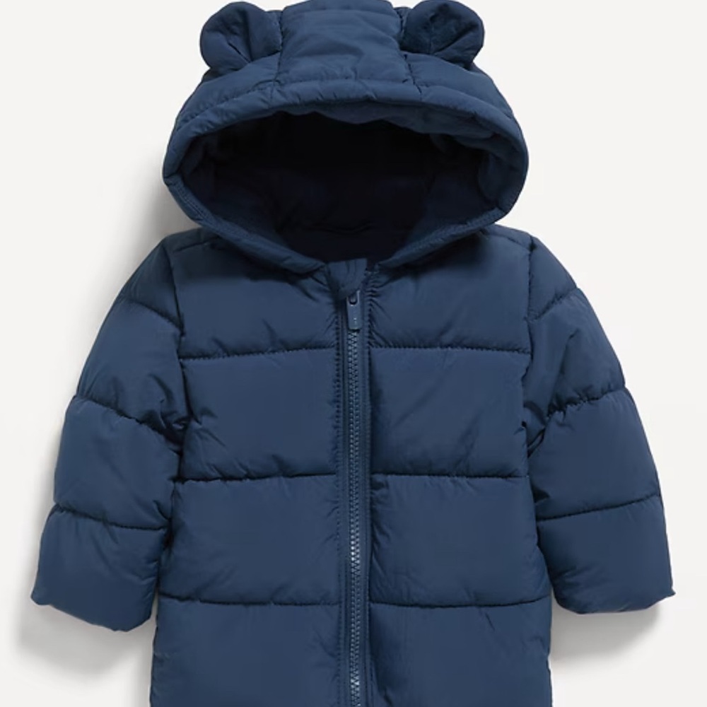 NWT old navy Blue Puffer Jacket with Hood